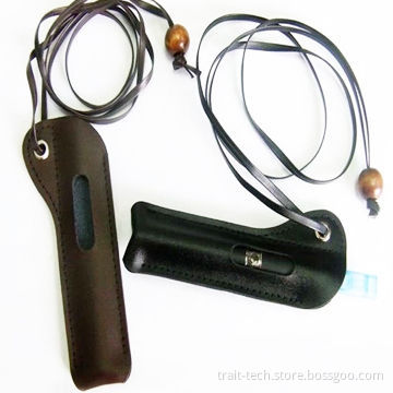 Good sales leather case for e cigarette with bead